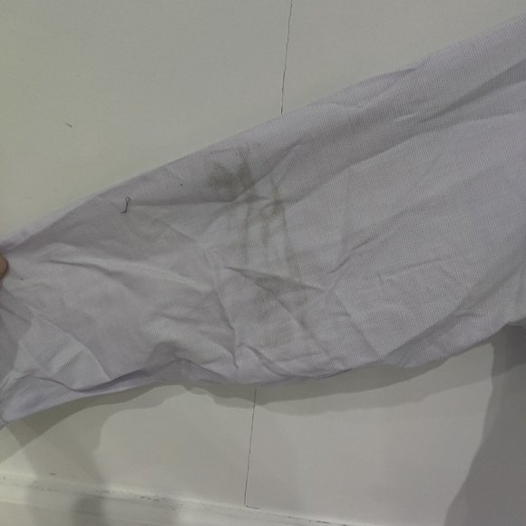 SOILED Calvin Klein Mens Regular Fit Non Iron Dress Purple Sz 17 32/33 $75 2A153 - Picture 3 of 4